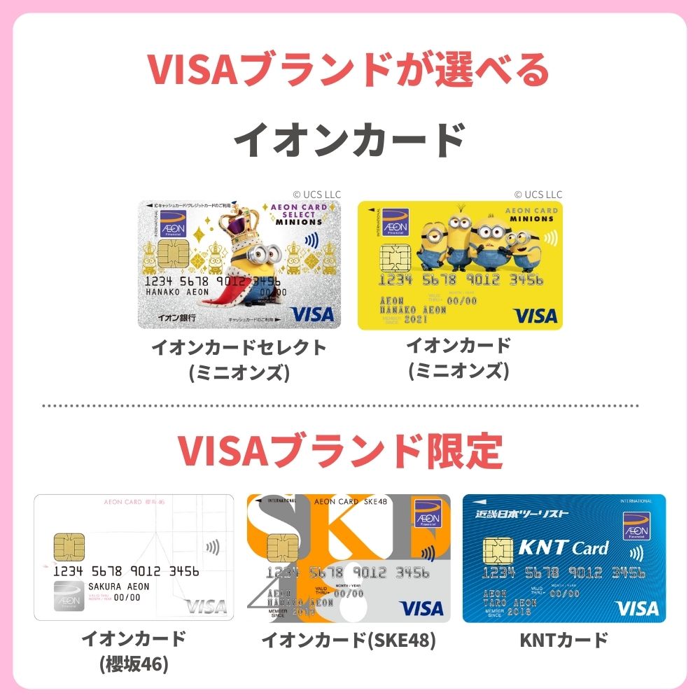 VISAが選択できるイオンカード
